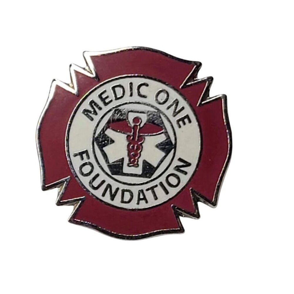 Medic One Foundation Lapel Pin Red White Hospital Paramedic Healthcare Training